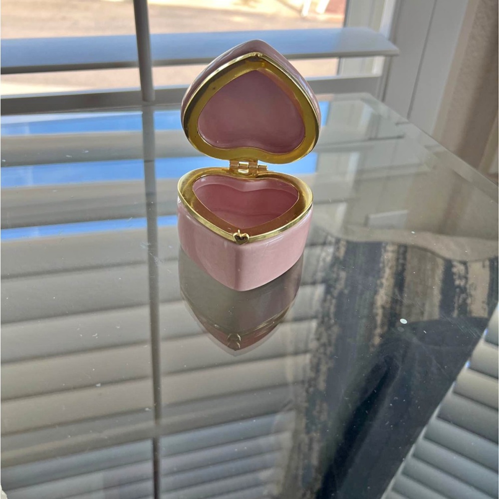 Kate Spade Pink Heart-Shaped Jewelry Box